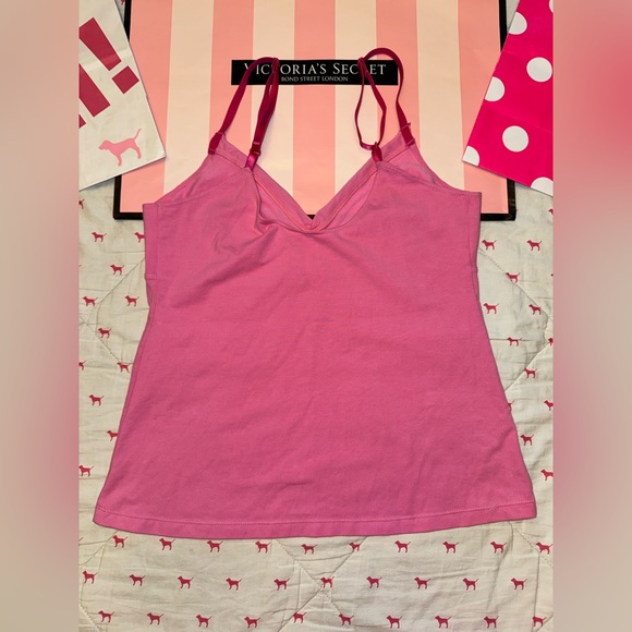 VS PINK VINTAGE Y2K 2005 TANK TOP CAMI CAMISOLE RUFFLE TRIM RARE HTF NWT LG - Picture 4 of 8